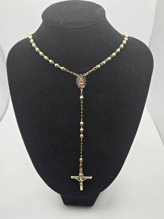 Collar Rosario 10k no Size 24x3 Weight 6.62