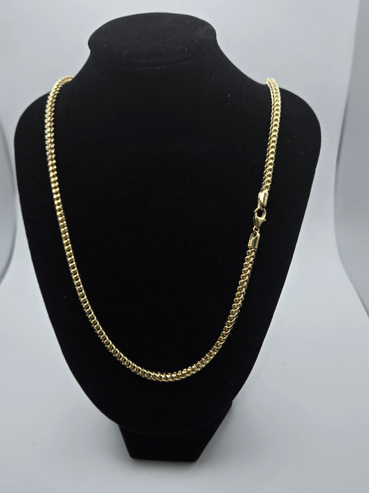 Cadena franco semisolida 10k no Size 24"x3.5mm Weight 18,12