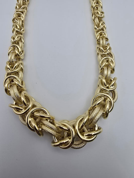 Cadena bizantino cuadrada 10k Size 19x15 Weight 38.22