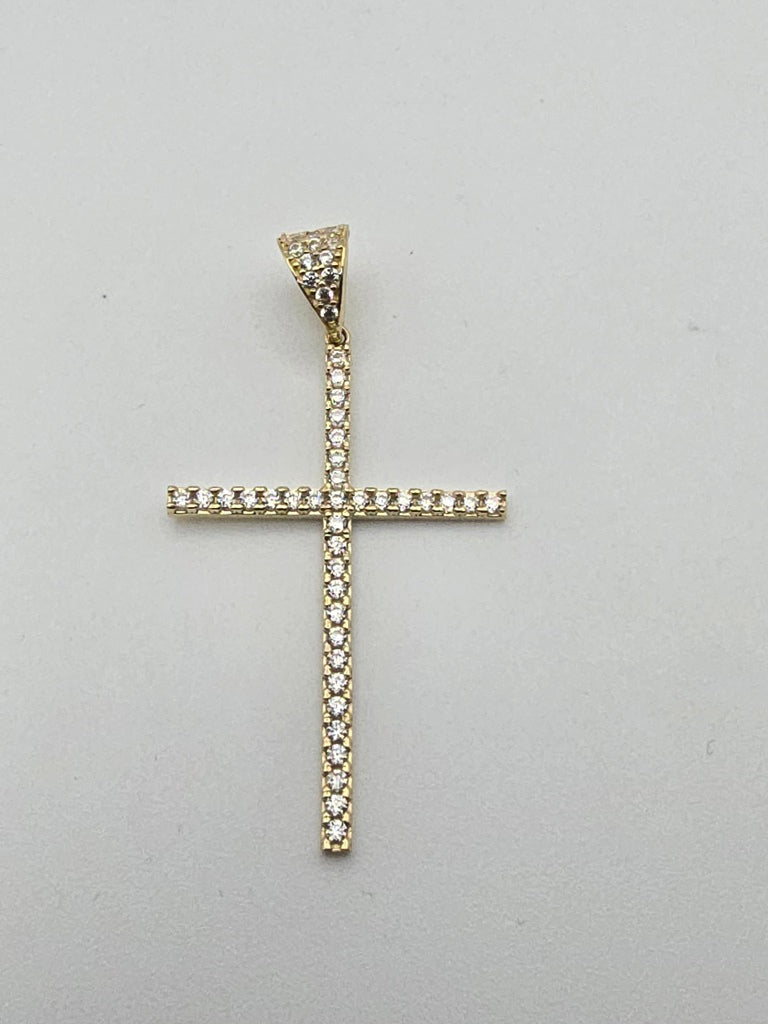 Dije cruz diamantada 10k Size 40x25 Weight 2