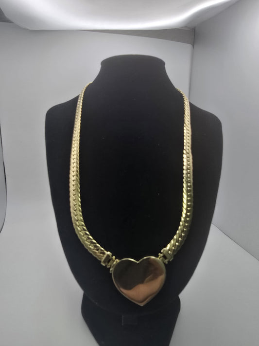 Cadena snake corazon 10k Size 18x6.7 Weight 24