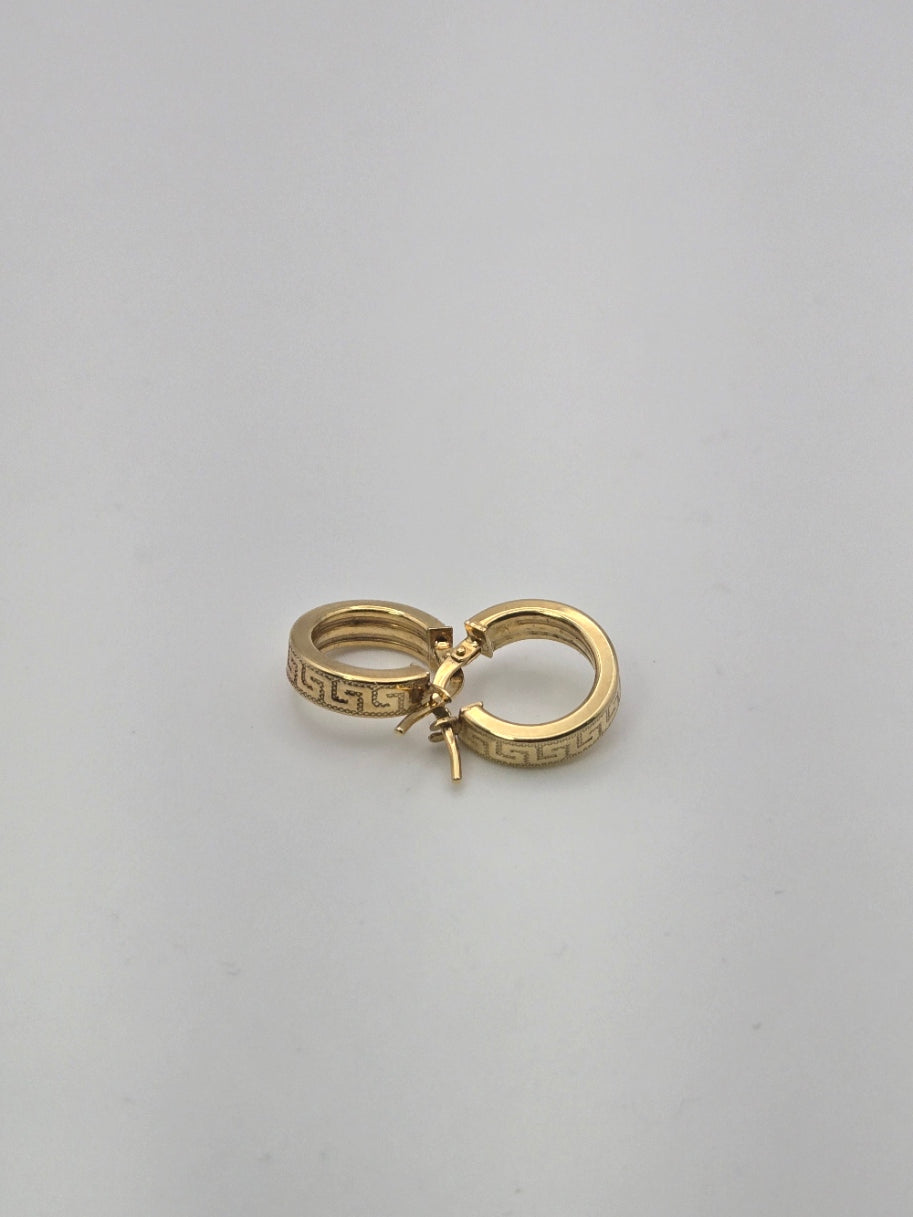 Aretes argolla azteca 10k Size 1 Weight 1.27