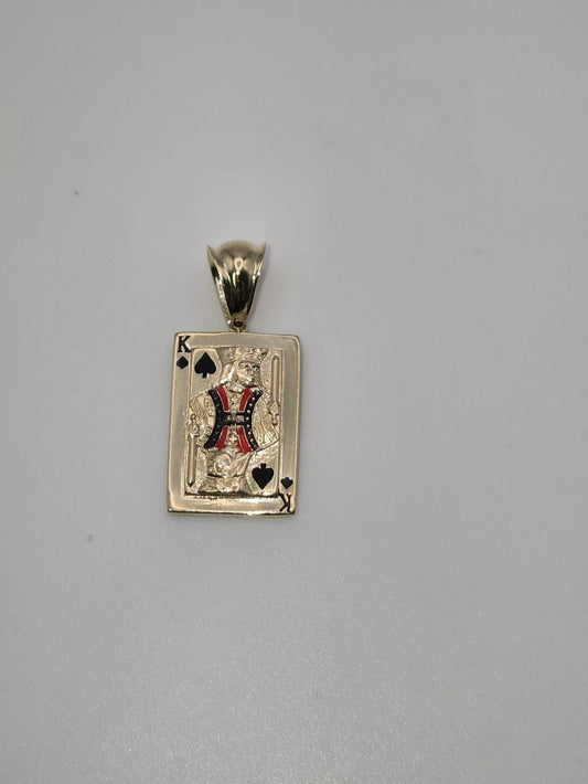 Dije cartas rey 10k Size 20 Weight 2.78