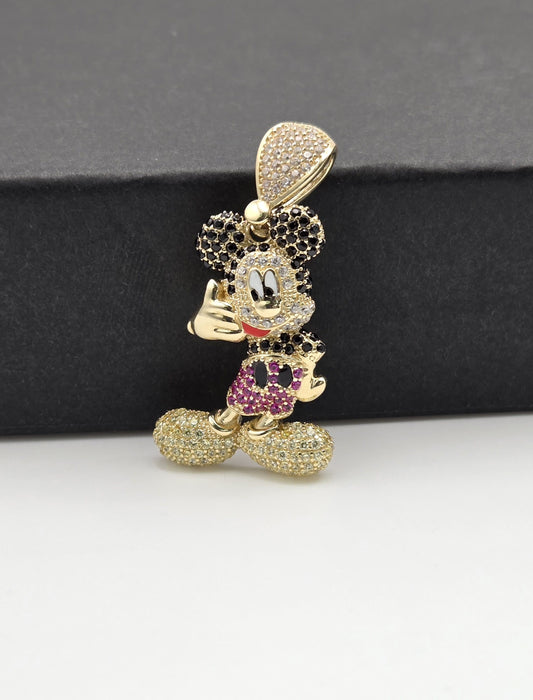 Dije Cartoon Mickey 10k varias Size 2.5 Weight 3.9