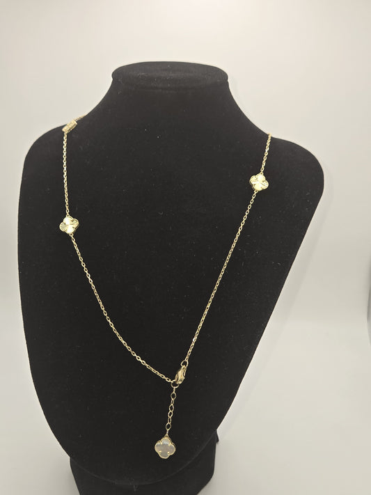 Collar trebol pancer dorada 10k Size 18x1 Weight 5.16