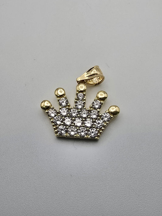 Dije corona diamante 10k Size 15 Weight 3.1