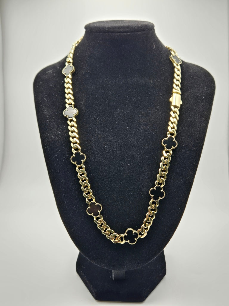 Cadena trebol negro 18x6
