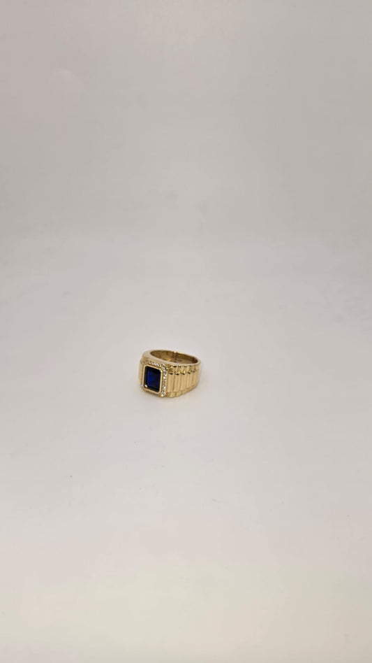 Anillo hombre 10k azul Size 12 Weight 7.45