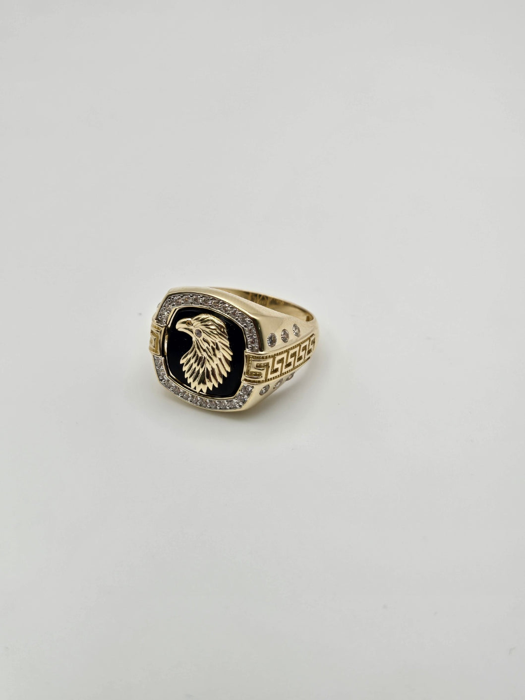 anillo onix eagle 10k Size 10 Weight 8.26