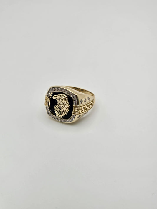 anillo onix eagle 10k Size 10 Weight 8.26
