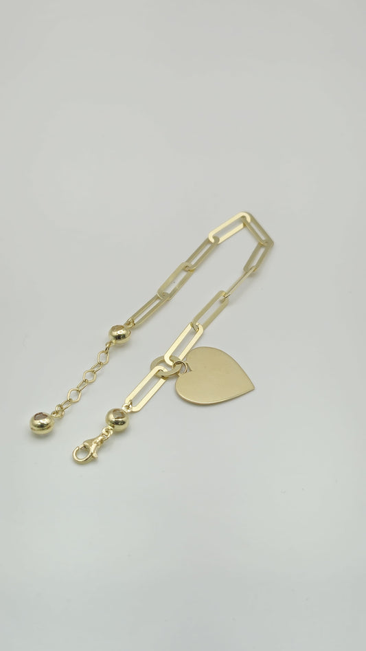 Manilla clip custom corazon 10k Size 8 Weight 5.35