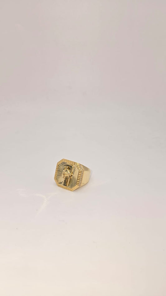 Anillo la santa muerte 10k Size 11.5 Weight 10.86