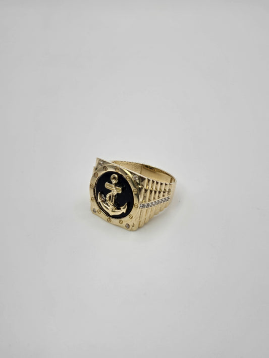 anillo onix ancla 10k Size 10 Weight 7.23