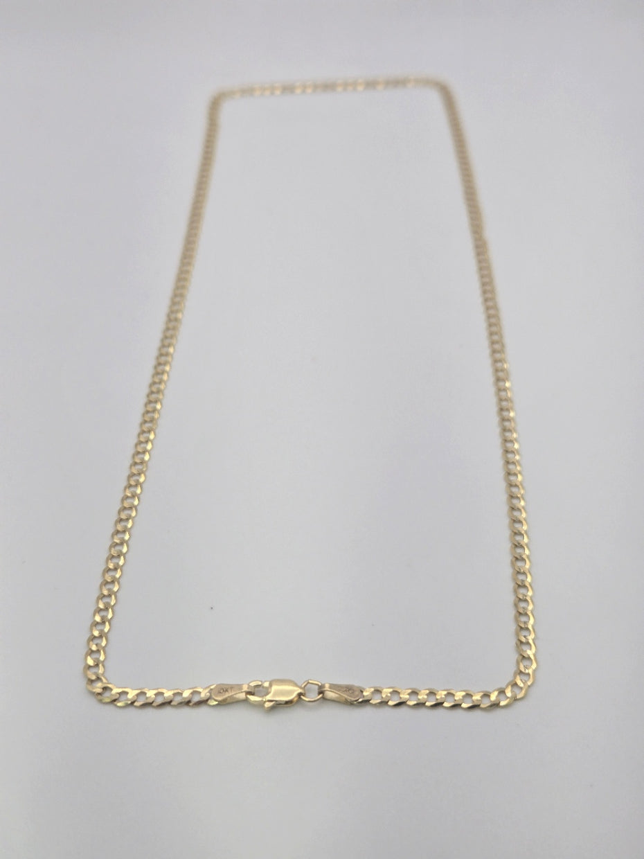 Cadena corte brillo 10k Size 24x3.5 Weight 7.50