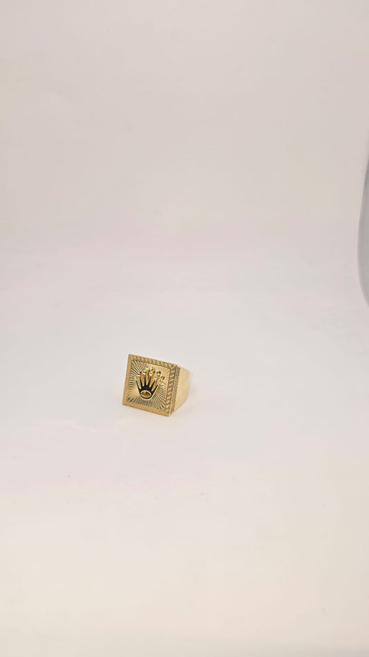 Anillo corona cuadrada 10k Size 11 Weight 11.6