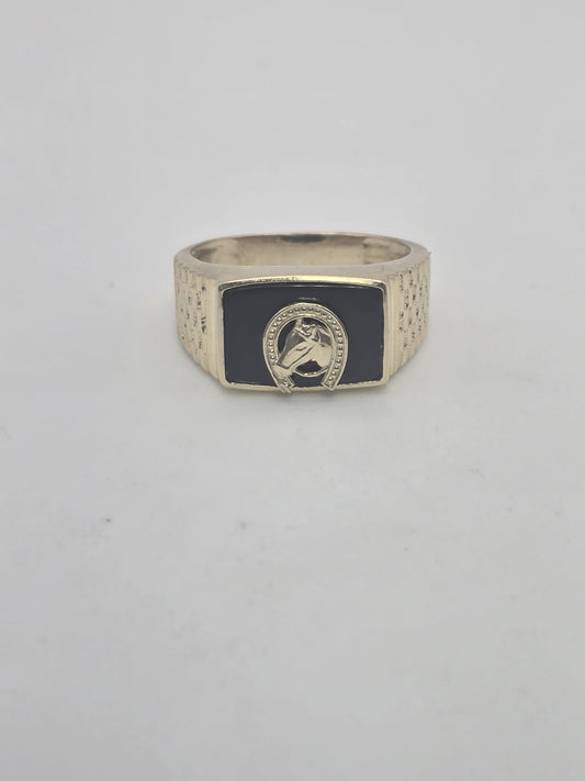 Anillo onix caballo 10k Size 11 Weight 7.58