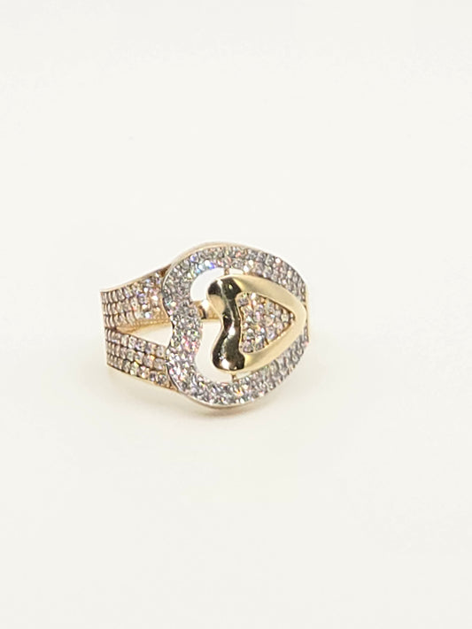 Anillo mujer corazon 10k Size 8 Weight 2.68