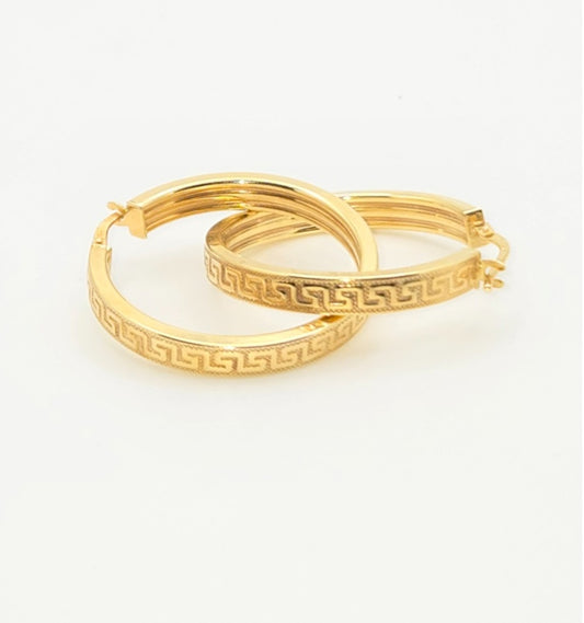 Aretes arg azteca cuad fina 10k Size 2 Weight 1.52