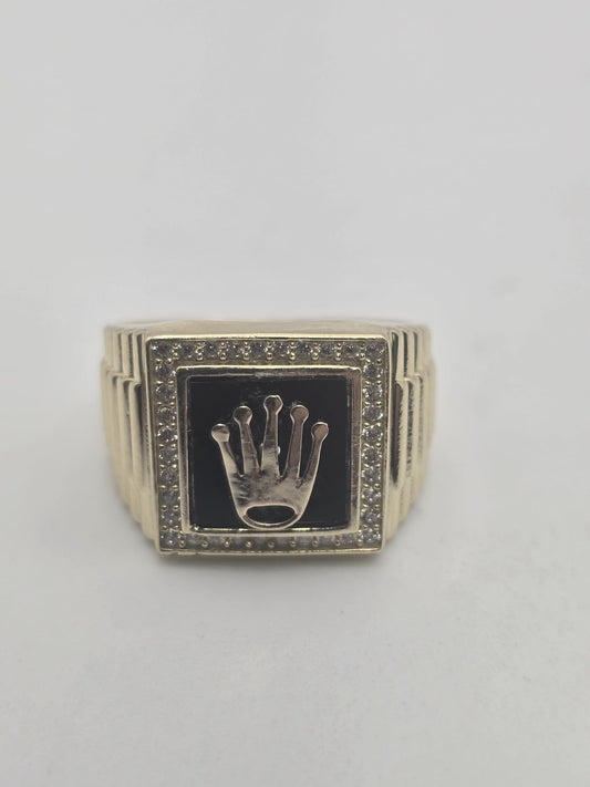 Anillo onix corana 10k Size 11.5 Weight 9.85