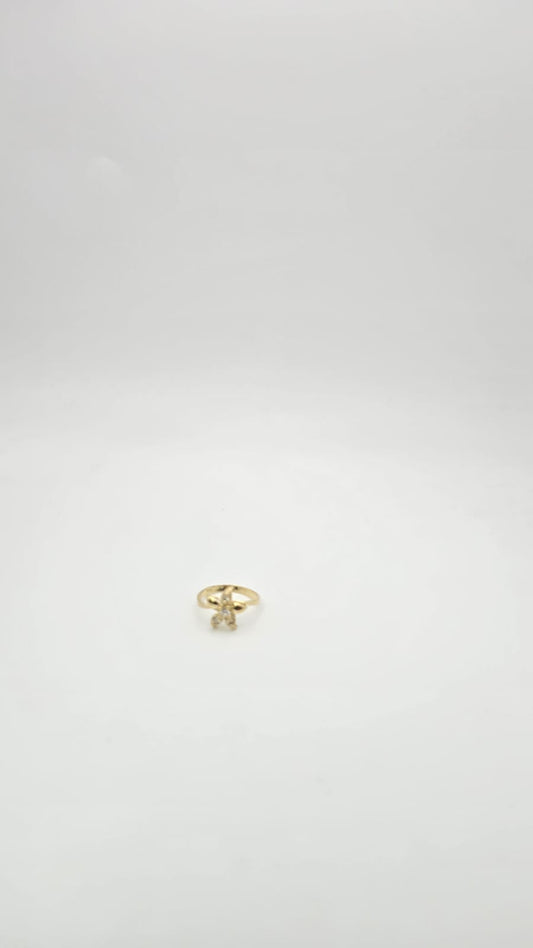 Anillo flor 1 10k Size 7 Weight 2.18