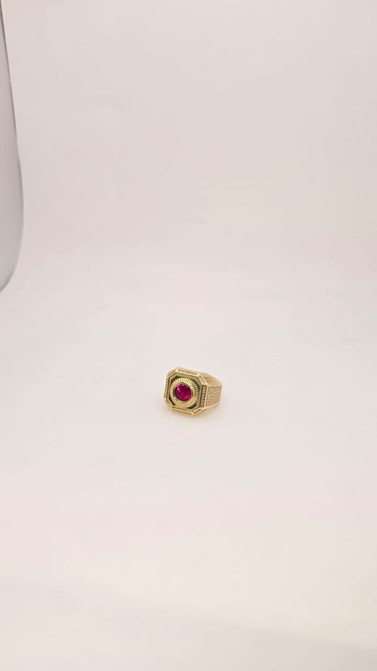 Anillo rojo remolacha 10k Size 12 Weight 9.45