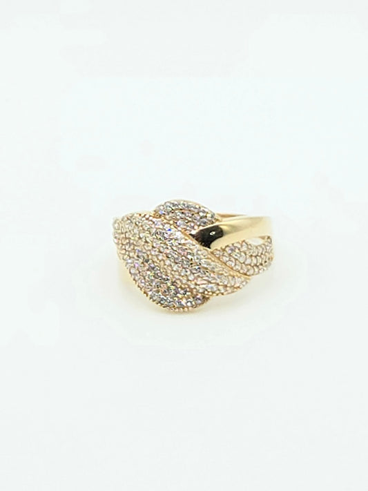 ring enrollado con piedras