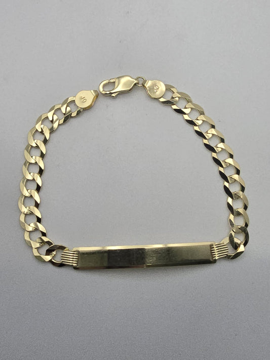 Manilla ID corte brillo 10k Size 8x7 Weight 9.22