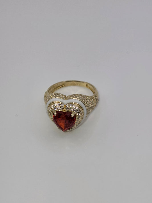 Anillo wom cora rojo 10k Size 7 Weight 5.24