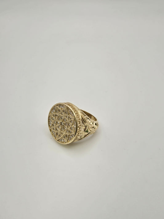 anillo roseta redonda 10k Weight 14.59