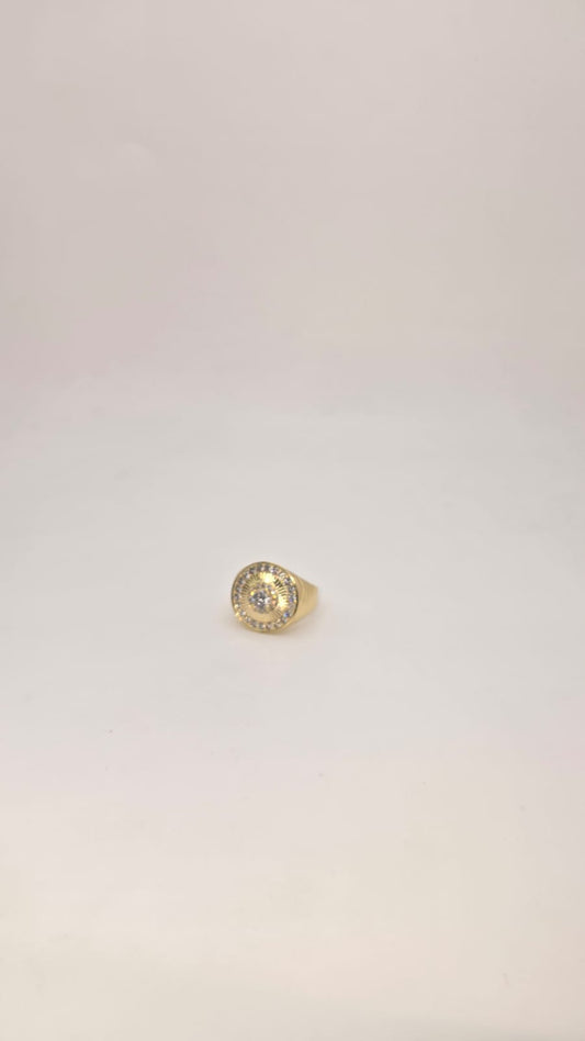 Anillo 10k blanca redonda Size 10 Weight 7.25