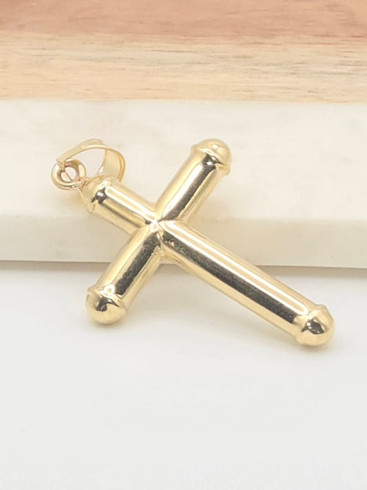 Dije cruz hueca 10k Size 5cm Weight 4.81