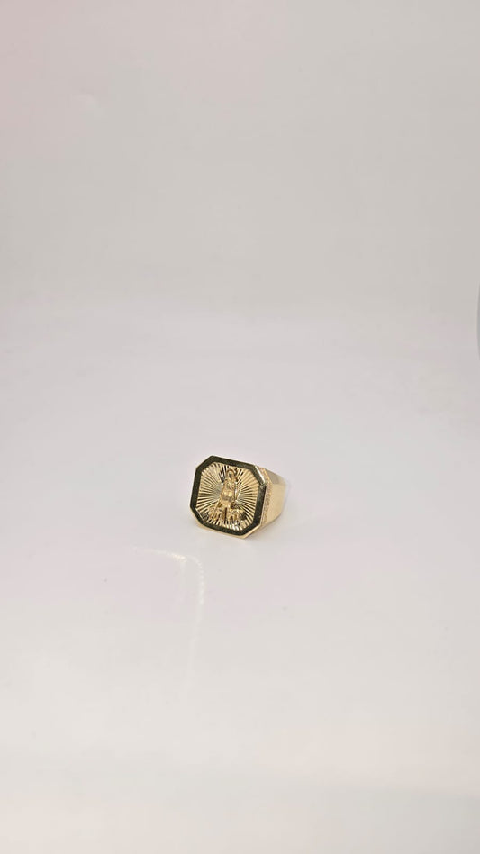Anillo san lazaro 10k Size 13.5 Weight 10.18