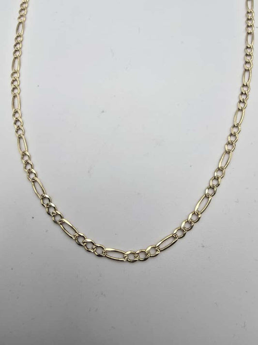 Cadena figaro corte espejo 10k Size 24x2.8 Weight 9.28
