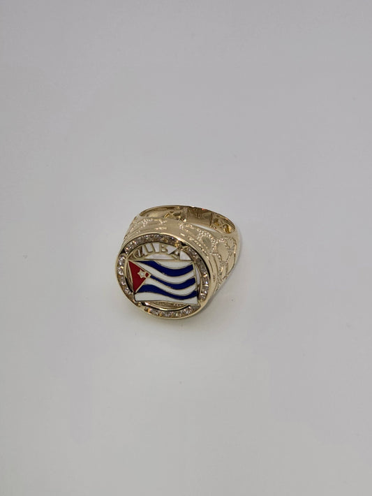 Anillo men sort cuba 10k Size 9.5 Weight 5.36