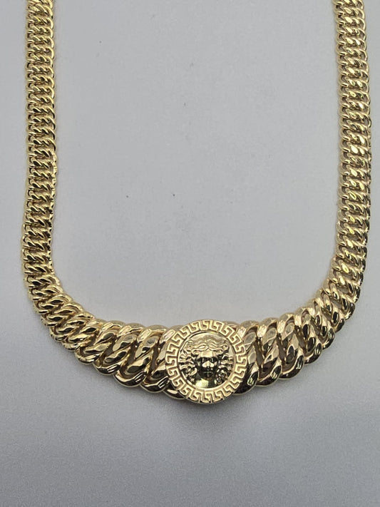 Cadena princesa medusa 10k Size 18x16 Weight 25.48