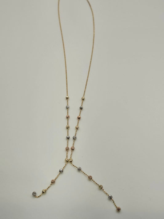 cadena fancy ball chain 10k Size 16 Weight 3.0