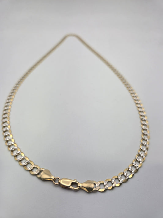 Cadena corte brillo 10k Size 22x5 Weight 11.48