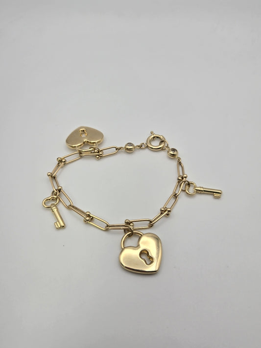 pulsera paperclip 10k Size 7 Weight 7.38