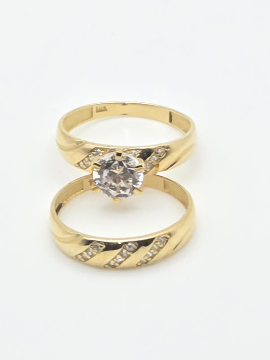 Anillo comprom 10k varias Size 8 Weight 3.35
