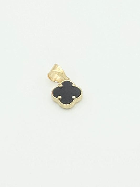 dije trebol negro small 10mm