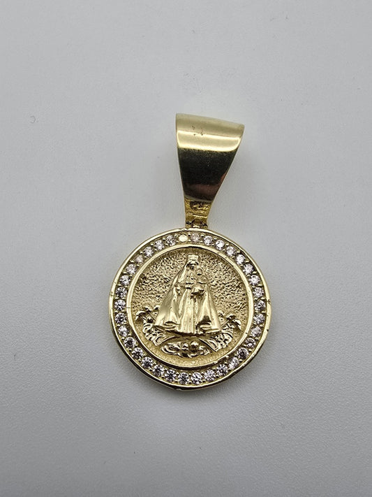 Dije virgen diamante 10k Size 20 Weight 3.45