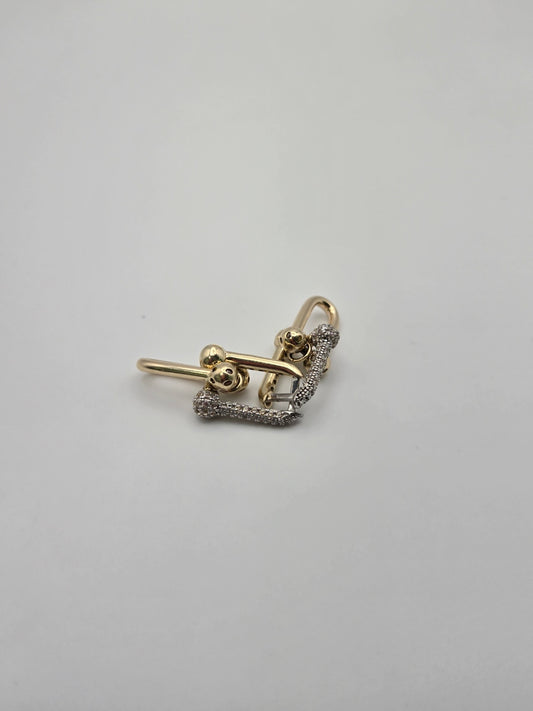 aretes paperclip 10k Size 2 Weight 4.42