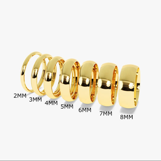 Anillo media caña 10k Size 10.5 Weight 9.67