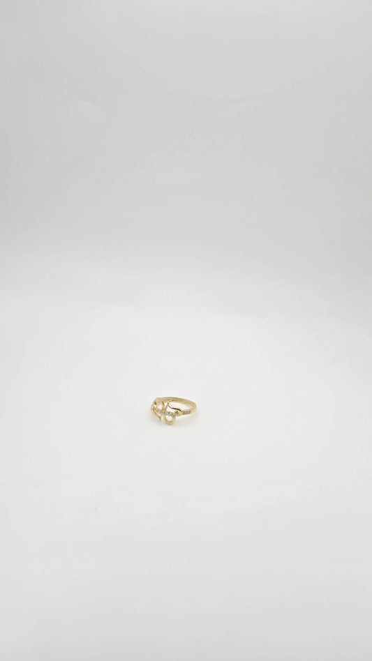 Anillo cora invertidos 10k Size 7.5 Weight 2.20