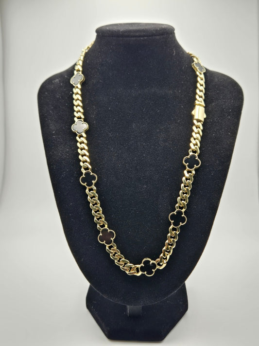 Cadena trebol negro 18x6